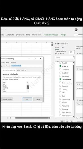 Tinh số đơn hàng, số khách hàng hoàn tự động trong Power Pivot #shorts #powerpivot