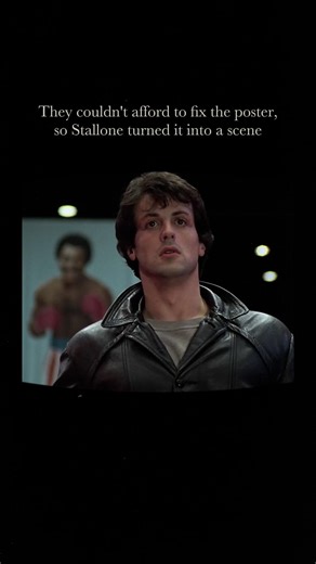 True story: The Rocky production budget was so low they couldn't afford to repaint the massive fight poster after a mistake. Stallone simply wrote the error into the script and made it a scene. 🎬 Rocky (1976) _____ #rocky #sylvesterstallone #behindthescenes #filmfacts #dailymovieinspiration | Daily Movie Inspiration