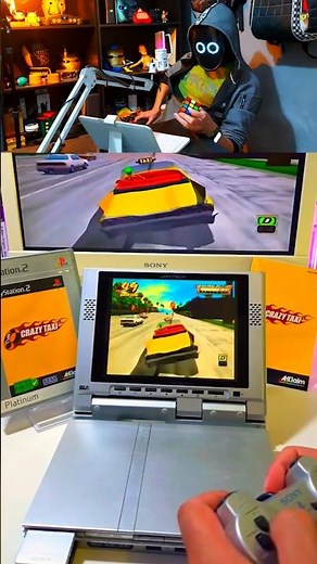 PS2 SLIM PORTÁTIL! 🎮 Tela Retro Tech! #ps2 #retrogaming