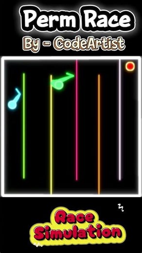 Perm Race Simulator made in Godot game Engine by code artist.