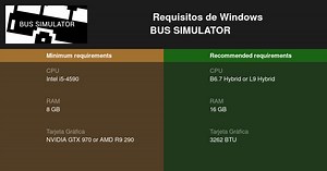 BUS SIMULATOR Requisitos mínimos y recomendados 2026 - Prueba tu PC 🎮