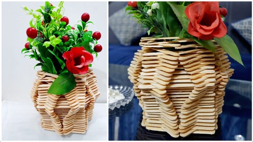 DIY Popsicle Flower Vase 🌸 | DIY Flower Vase Ideas