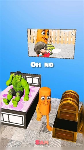 Hulk's sleep was disturbed 😭#shorts #samlab #gta #funny #superheroes