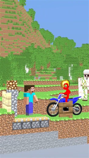 Minecraft Stickman Bike Animation 1 #minecraft #stickman #animation #shorts