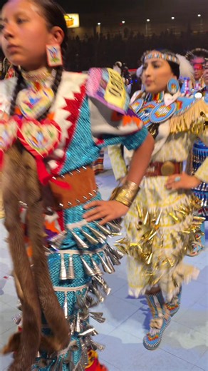 Welcome in, Jingle Dress Dancers...!! Grand Entry, Gathering of Nations Powwow 2025 #powwow #native #dancer #indigenous #jingledress #beauty #resilientrez | Resilient Rez