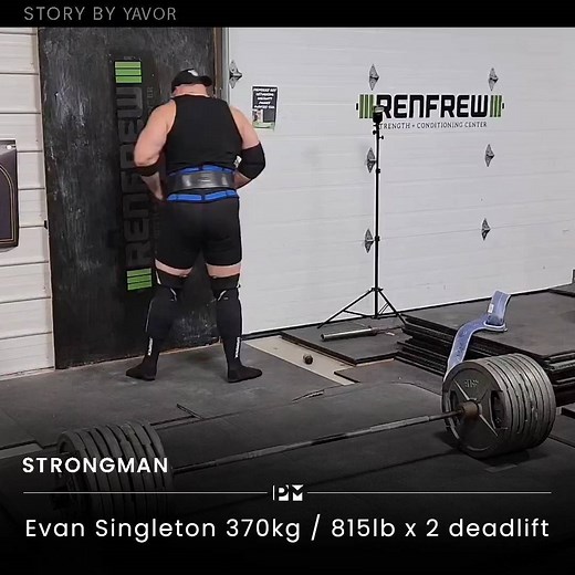 When the pre-workout kicks in 😭 Evan Singleton deadlifts 815lb/370kg for 2 Here's what he had to say: Every week I get stronger!!! I don't count it as a double because the 25lb plate fell off before I locked it out but still very happy with the speed of these reps. Will definitely take it! Strong, explosive and aggressive. The T-rex is back baby!!! Congratulations to @evan DM your submissions! | PM news