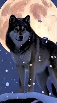 Lone Wolf Howling in Cold Night 🐺❄️ | Deep Sleep & Relaxation Sounds. #deepsleep #relaxing