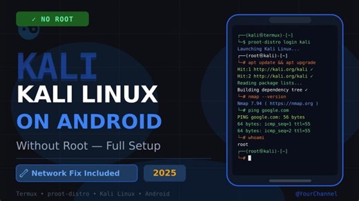 Install Kali Linux on Android Without Root (2026) + Fix Network Issues After Installation | Netrinix Academy