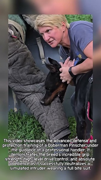 The Ultimate Guard Dog: Doberman Executing Flawless Command Obedience #worker #process #k9unit