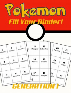 Pokemon TCG | Pokedex Filler Cards | GEN 1 | Fill Your Binder! - Etsy Canada