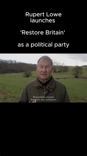 Rupert Lowe launches 'Restore Britain' as a political party | Georgie Ikin