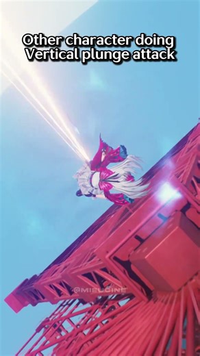 Vertical vs Diagonal plunge attack #wutheringwaves