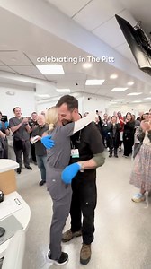 53K views · 510 reactions | How #ThePitt cast and crew celebrated their #Emmys nominations on set! 凉殺 Noah Wyle and Katherine LaNasa both got nods for their roles, and the show scored Outstanding Drama Series recognition.  | Extra | Facebook