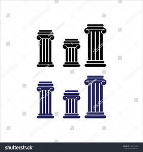 Theater Pillar Vector Icon On White Stock Vector (Royalty Free) 1429706366 | Shutterstock