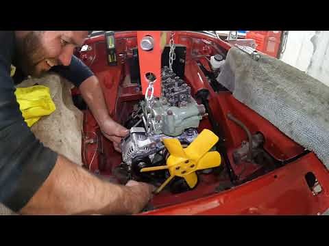 MG Midget Complete Restoration (part 15) Engine Installed!!!