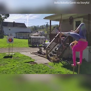 This 10-year-old contortionist can shoot an arrow with her toes! 😱 | Daily Mail Video