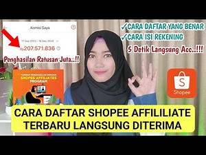 CARA DAFTAR SHOPEE AFFILIATE PROGRAM TERBARU 2024