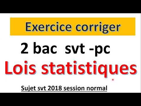 exercice 2 bac SVT - PC lois statistiques transmission caractères héréditaire EN 2018 SN