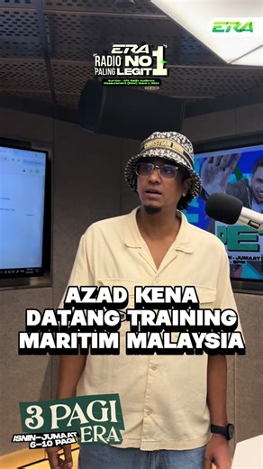 Habis lah @azadsyaziraroses , sekejap lagi dia kena join training dengan @malaysia_coastguard sempena perbarisan #3PAGIERA bersama Maritim Malaysia di Sambutan Hari Kebangsaan 2024 sabtu ni. Tu lah, siapa suruh tak join runway kat KL Fashion Week haritu. 😂 #sharERA #3PAGIERA #ERARadioNo1PalingLegit #fyp