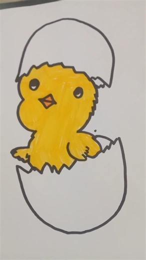 How to draw a chick step by step easy #drawing