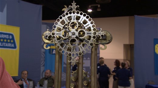 James Cohen Brass Skeleton Clock, ca. 1865