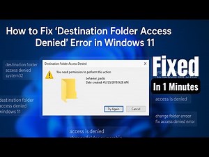 How to Fix "Destination Folder Access Denied" 2025 ( FULL GUIDE )