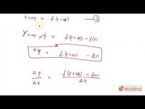 DIFFERENTIAL COEFFICIENT AND DERIVATIVE OF FUNCTION