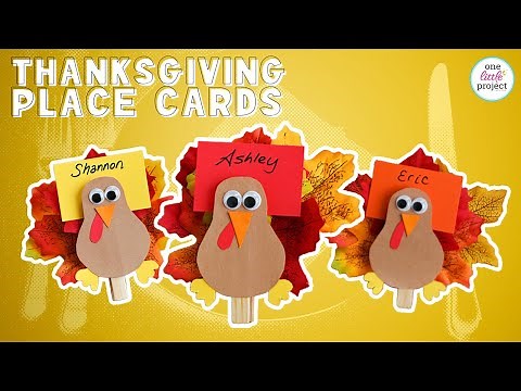 DIY Thanksgiving Place Cards | Turkey Place Card Holders