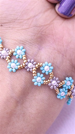 Beading tutorials & Jewelry Making⭐ | Beaded Bracelet: Easy Beaded Flower Bracelet Making Tutorial Kindly subscribe to my youtube channel EASY AND QUICK CRAFT for more beading... | Instagram