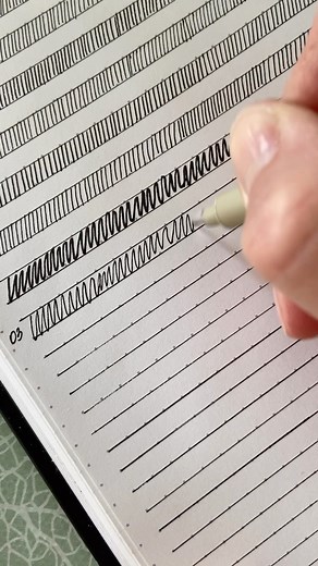 Daria Bogdanova on Instagram: "Have you heard of the Palmer Handwriting Method? ✍🏻 Try this exercise to learn to judge the distances, feel the line and improve hand-eye coordination 🖋️ You can alternate: do as slow as you can, then as fast as you can, and do it the way it feels right to you. 👍 #drawingtutorials #handdraw #handdrawing #penandink #penandinkdrawing #inkdrawing #fineliner #createwithsakura #sketchinstadaily #sketchingtime #sketchbookhabit2 #sketch_daily #land