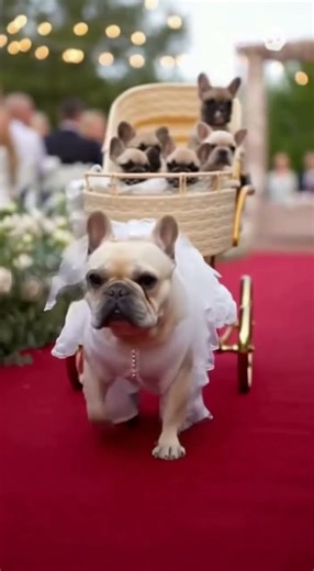 Witness the Happy French Bulldog Bride 💍🐾
