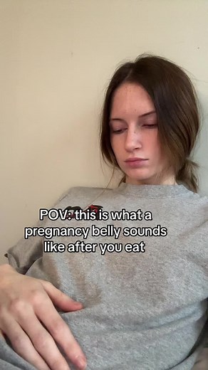 Why does my stomach sound like it’s fighting for its life after I eat… and why does digesting food actually hurt? #pregnant #pregnantlife #pregnancysymptom