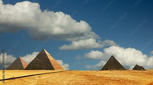 Egypt panorama pyramid with high resolution. Pyramids of ancient Egypt. Sand pyramid. Panorama pyramids. Horizontal pyramid. Egyptian pyramid. Pyramids in the desert near the road. Cairo
