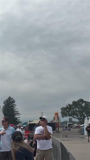 Air Force Thunderbirds aerobatic team performed a flight demonstration