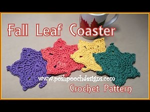 Learn To Crochet The Fall Leaf Coasters Crochet Pattern #crochet #crochetvid