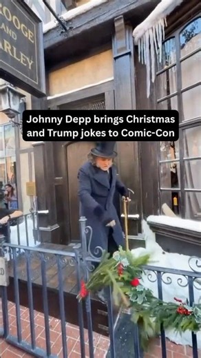 Johnny Depp Brings Christmas and Trump Jokes to Comic-Con
