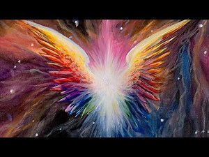 Acrylic Painting | How To Paint Angel Wings In Space | Tutorial