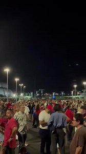 11K views · 757 reactions | Doors don’t open for another 3 hours & thousands of people from all over the country are already in line for Charlie Kirk’s memorial service in Glendale, AZ today. TPUSA staffer told me last night they are expecting 300,000 people to show up today. There is an overflow area too. | Barron Trump Fans | Facebook