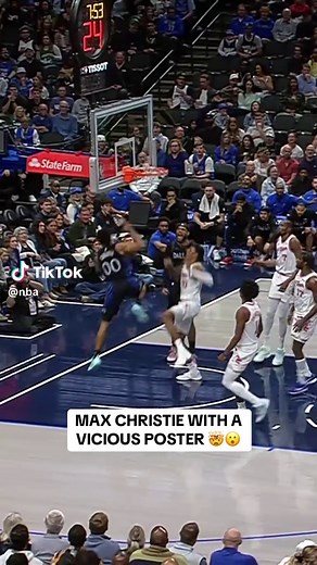 Max Christie Delivers Epic Two-Hand Dunk in NBA