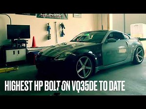 Highest whp full bolt on stock engine VQ35DE at the shop to date!!! 302WHP