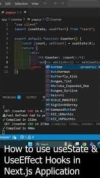 How to use useState and useEffect Hooks in NextJS Application