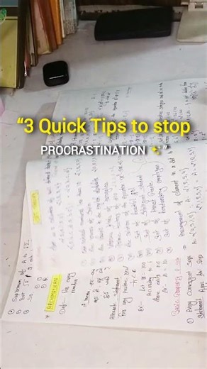 “3 Quick Tips to Stop Procrastination ✨” #yt #shorts #youtube