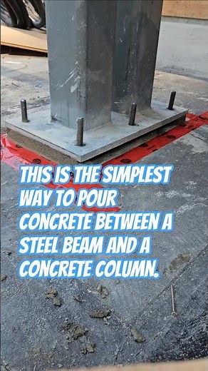 This is the simplest way to pour concrete between a steel beam and a concrete column. DIY GUIDE..
