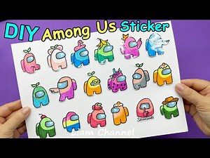 DIY Among Us Sticker | Cách làm Sticker Among Us cute | Làm hình dán among us cute | Liam Channel
