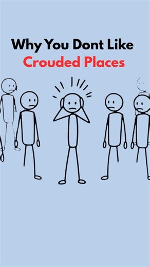 Psychology of People Who Hate Crowded Places #psycholgyfacts #stickfigureanimation #shorts