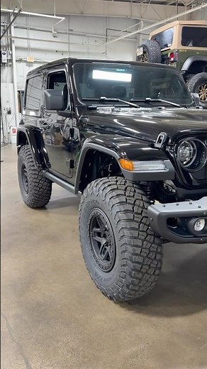 Black 2-Door Wrangler Lifted on 37s | AEV Borahs #jeep #jeepnation #rubicon #wrangler #aev #fyp