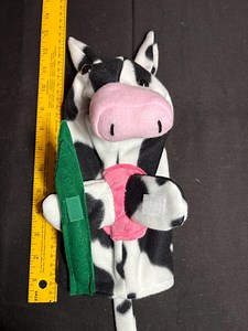 Black and White Cow Hand Puppet - Etsy
