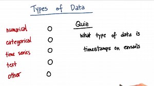 Types of Data Quiz 3 - Intro to Machine Learning