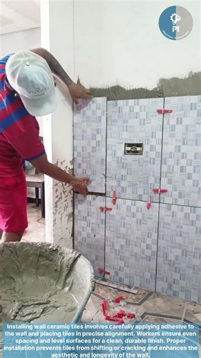 Installing Wall Ceramic Tiles. #construction #homeimprovement