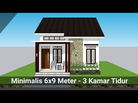 Desain Rumah Minimalis Ukuran 6x9 Meter 3 Kamar Tidur || AWN Desain